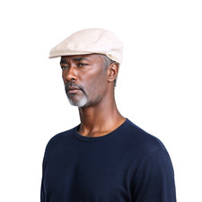 Berretto piatto unisex in lino