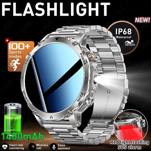Smartwatch uomo militare sport - militare,