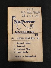 NuPower Mainspring for Waltham