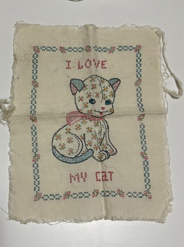 Punto croce vintage - 🐱,