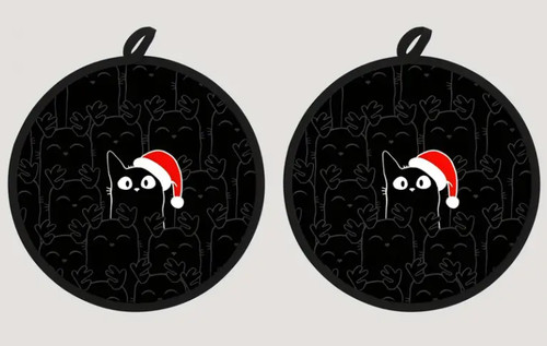 Presine cucina gatti natale - presine,