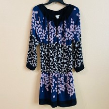 Mini abito donna Diane Von Furstenberg taglia 8 manica a 3/4 plissettato a pois