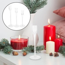 3 Pcs Bicchieri Porta Candele Decorazione Tavolo Portacandele Trasparenti