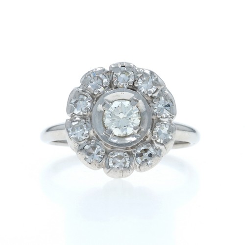 Oro bianco diamante vintage - bianco,