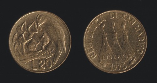 San marino lire 1975 - san, 20