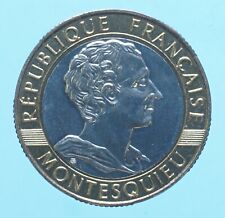 FRANCIA 10 FRANCHI 1989 MONTESQUIEU MONETE DA COLLEZIONE OTTONE ACCIAIO RARA