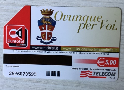 Scheda telefonica carabinieri - telefonica,