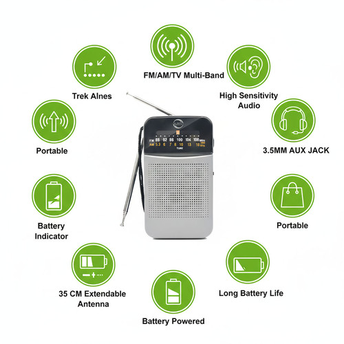 Radio portatile due - fm, am