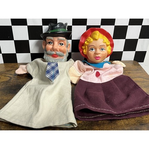Pupazzi mano vintage teste - pupazzi,