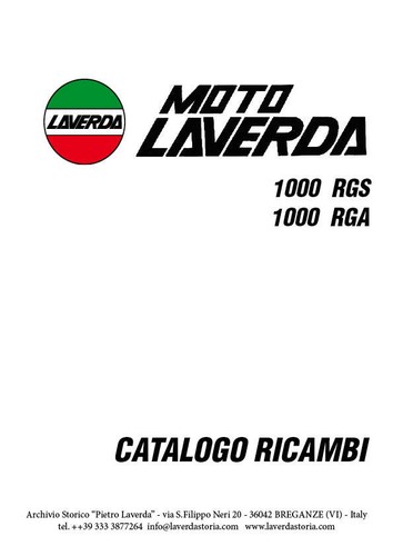 Moto laverda 1000 rgs rga - 1000,