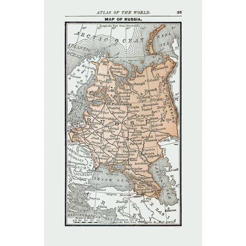 Mappa storica russia alden - storica,