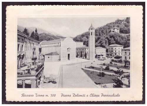 Cartolina recoaro terme piazza - recoaro,