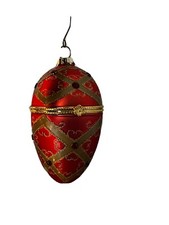 Decorazione Vetro Uovo contenitore arancio d6 h11 Edg Cod.684145.48