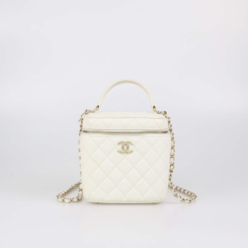 Borsa chanel bianca trapuntata - borsa,