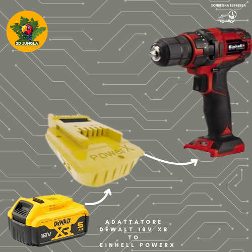 Adattatore batteria dewalt - da,