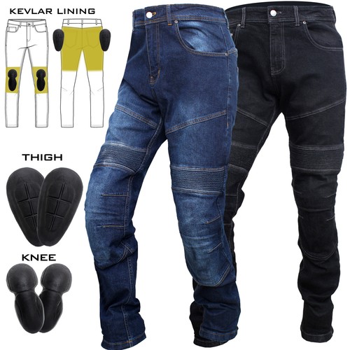 Jeans moto uomo corazzato - jeans,