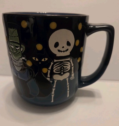Tazza gatto nero scheletro