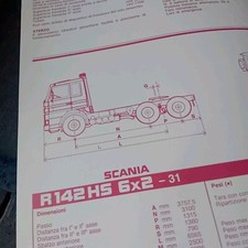SCANIA TRUCK TRATTORE MOTRICE R142 HS 6X2 FICHE TECNICA INTERCOOLER 