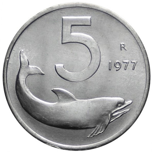 Lire 1977 delfino e timone - 5,