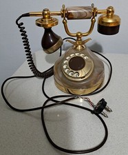 Telefono fisso a disco Telcer Gold Plated 18k, vintage, raro! da testare