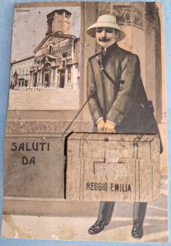 Cartolina antica saluti - antica,