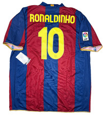 maglia calcio vintage Ronaldinho Barcellona Nike NUOVA 2007-08 XXL camiseta NEW