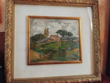 Giovanni Omiccioli Fattoria Dell'acqua Traversa Olio Su Tela 1928