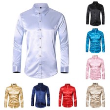 Camicia Casual Da Uomo In Seta