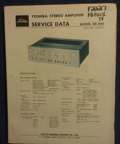 Amplificatore stereo toshiba - amplificatore,