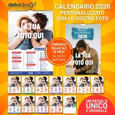 CALENDARIO 2026 PERSONALIZZATO CON FOTO -  12 MESI 30x42 -  Idea Regalo Unica