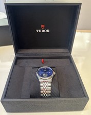 Tudor 1926 Luna Orologio Uomo Quadrante Blu Fase Lunare Nuovo Automatico