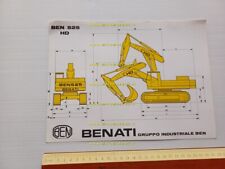 Benati BEN 525 HD escavatore cingolato scheda tecnica depliant originale italian