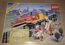 Lego 6399 Airport Shuttle 9V Legoland City Town Monorail 1989 RARA Box PERFETTA!