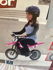 Razor MX125 Pink Dirt Bike, Età 7+, Velocità fino a 8mph, Peso Max Rider 50kg