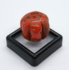 Perline intagliate corallo