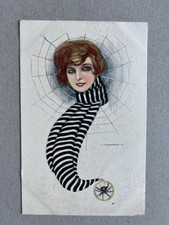 C) Cartolina formato piccolo Donnina Nanni fortuna Ragno