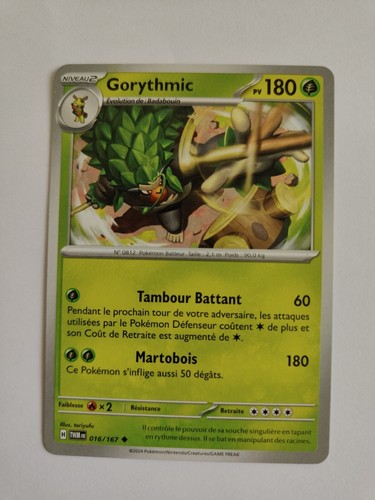 Carte pokémon gorythmic - carte,