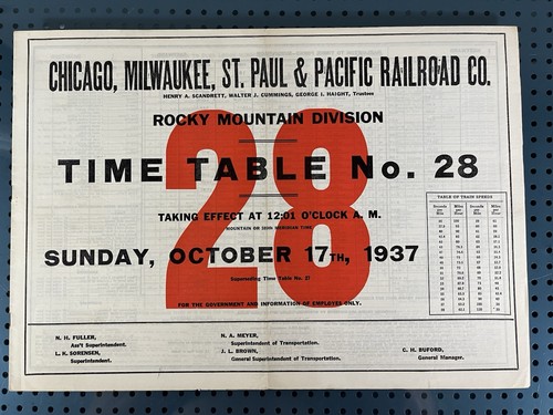 Raro 1937 milwaukee road rocky - 1937,