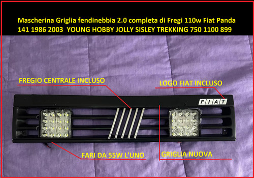 Mascherina griglia fendinebbia - mascherina,