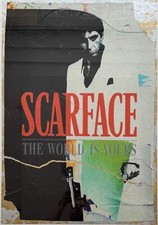 Scarface Giuliano Grittini Cracker su carta Opera con Cornice Ed. Lim 70x100