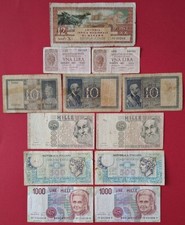 10 Lire Italia 1935 2 Lire 1944 1 Lira 1982/1990 500 Lire 1974 12 Lire 1942 
