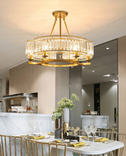 Lampadario cristallo nero oro