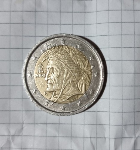 Moneta dante alighieri euro - 2,