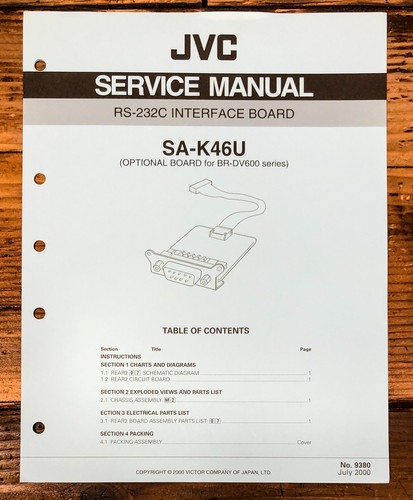 Jvc k46u 232c - rs-232c, manuale