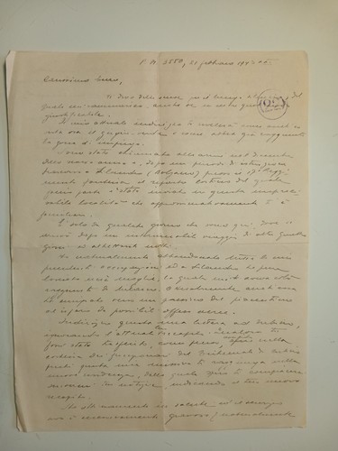 Lettera autografa 1943 posta - lettera,