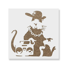 Banksy Hip Hop Rat Stencil -