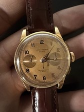 Cronografo Vintage Suisse Antimagnetico 17 Gioielli Oro 18K Uomo