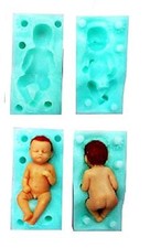 Stampo in silicone a forma di bambino neonato sapone resina gesso diy K.21097