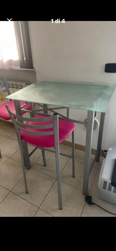 Tavolino argento con - piano, in