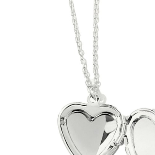 Collana con foto - cuore, argento